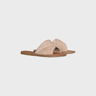 CELINE Lympia Twisted Sandal i svampväv