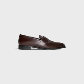 CELINE Malaquais Penny Triomphe Loafer i polerat tjurläder