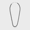 CELINE Monochroms pärlhalsband i onyx och mässing med rodiumfinish