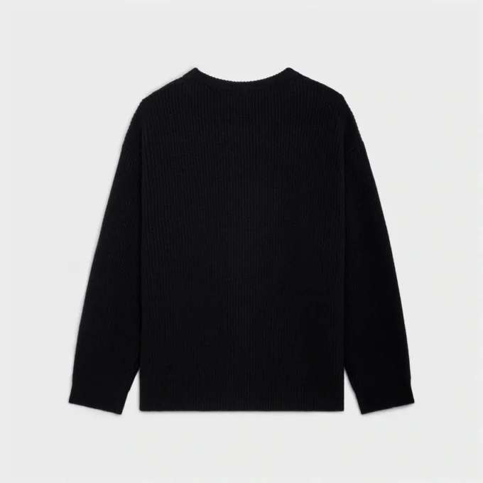CELINE Oversized-tröja i ribbad ull