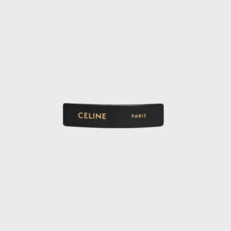 CELINE Paris hårspänne i lammskinn, mässing med guldfinish och stål