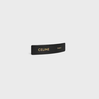 CELINE Paris hårspänne i lammskinn, mässing med guldfinish och stål