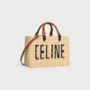 CELINE Paris Panier i raffia och kalvskinn CELINE Paris Panier i raffia och kalvskinn