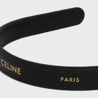 CELINE Paris smalt hårband i kalvskinn