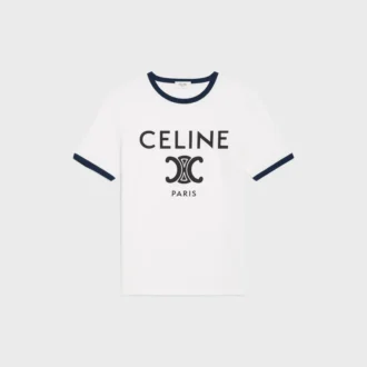 CELINE Paris T-shirt i bomullsjersey