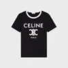 CELINE Paris T-shirt i bomullsjersey
