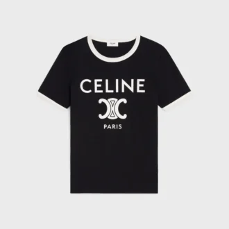 CELINE Paris T-shirt i bomullsjersey