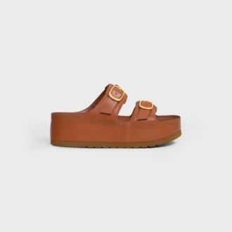 CELINE Polly Wedge Mule i kalvskinn