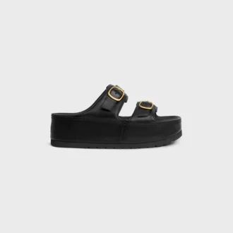CELINE Polly Wedge Mule i kalvskinn