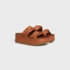 CELINE Polly Wedge Mule i kalvskinn CELINE Polly Wedge Mule i kalvskinn