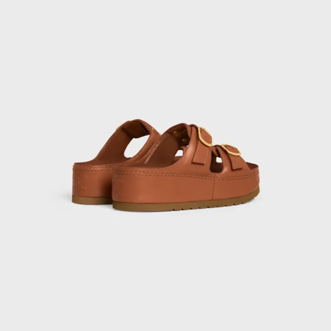 CELINE Polly Wedge Mule i kalvskinn CELINE Polly Wedge Mule i kalvskinn