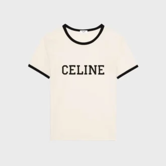 CELINE Regular T-shirt i bomullsjersey