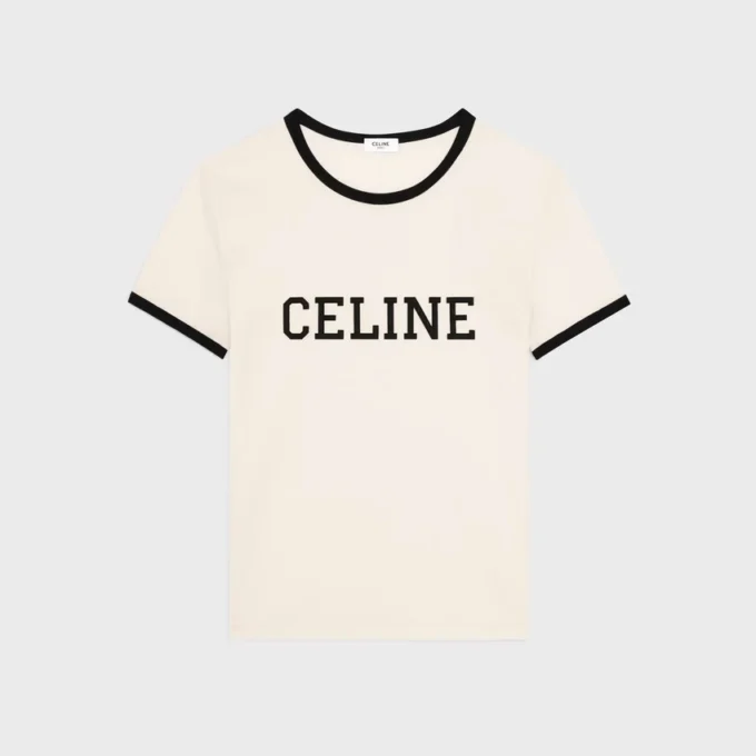 CELINE Regular T-shirt i bomullsjersey