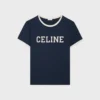 CELINE Regular T-shirt i bomullsjersey