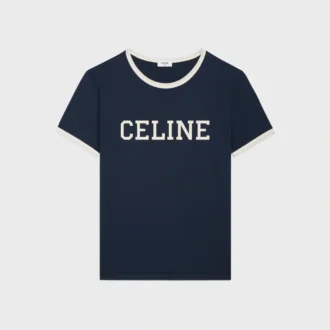 CELINE Regular T-shirt i bomullsjersey