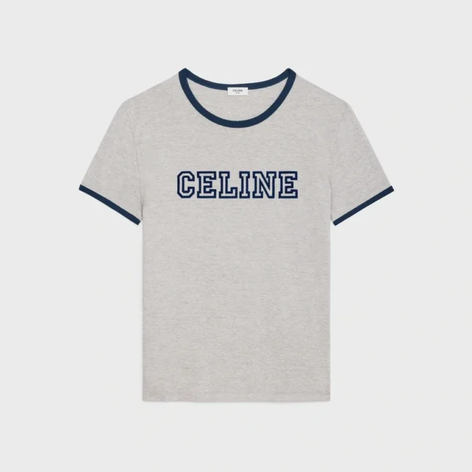 CELINE Regular T-shirt i bomullsjersey
