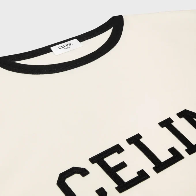 CELINE Regular T-shirt i bomullsjersey