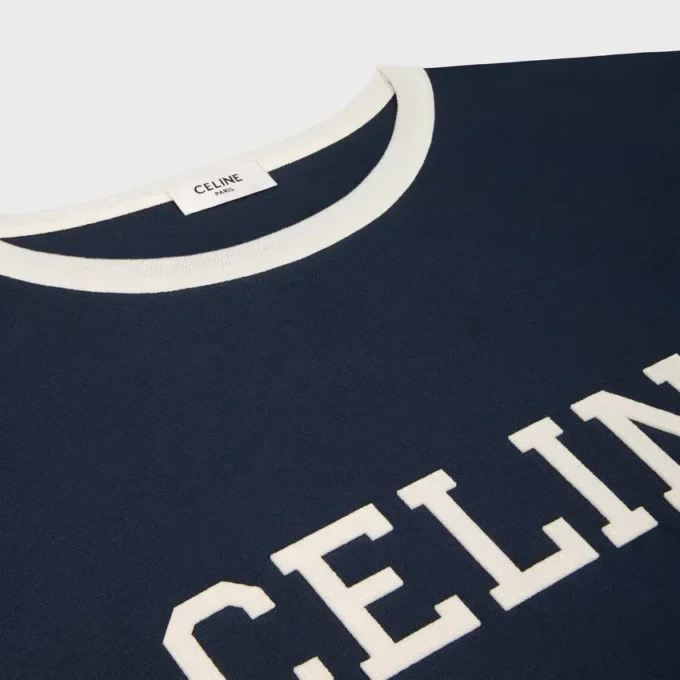 CELINE Regular T-shirt i bomullsjersey