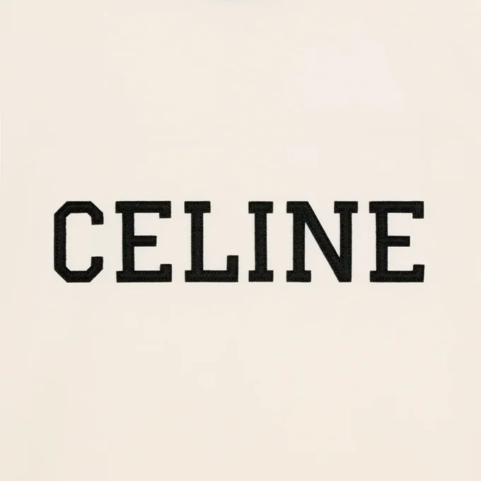 CELINE Regular T-shirt i bomullsjersey