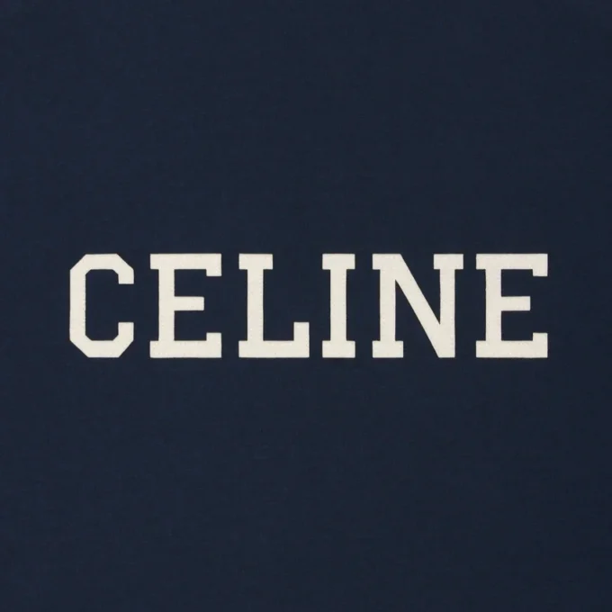 CELINE Regular T-shirt i bomullsjersey