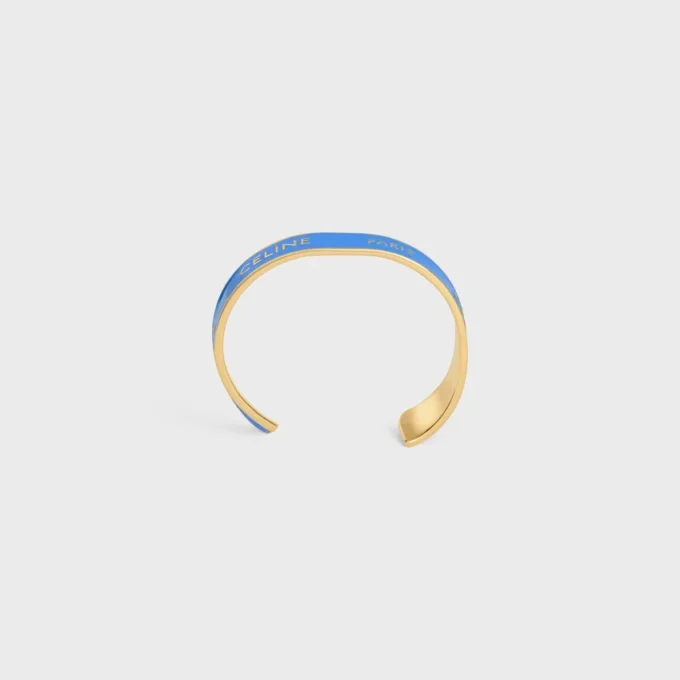 CELINE Ribbon Small Cuff i emalj och mässing med guldfinish