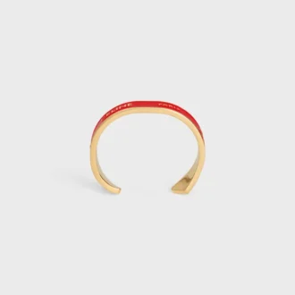 CELINE Ribbon Small Cuff i emalj och mässing med guldfinish