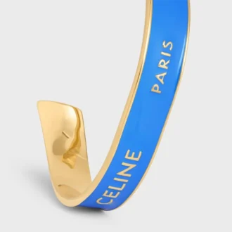 CELINE Ribbon Small Cuff i emalj och mässing med guldfinish