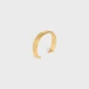 CELINE Ribbon Small Cuff i mässing med guldfinish