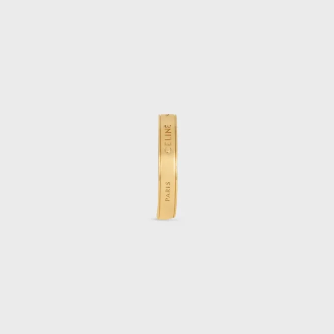 CELINE Ribbon Small Cuff i mässing med guldfinish