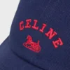 CELINE Richelieu-keps i bomullstwill