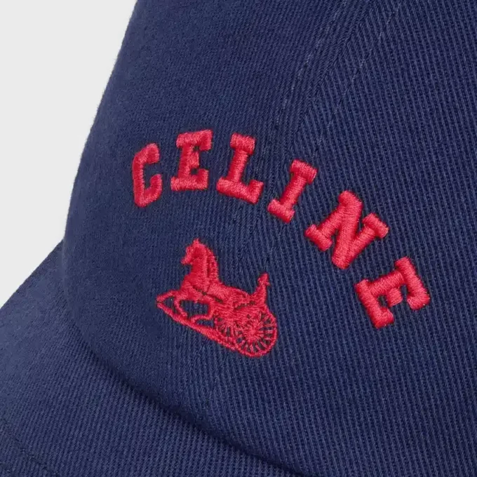 CELINE Richelieu-keps i bomullstwill
