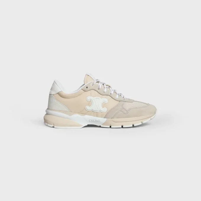 CELINE Runner Cr-04 Sneaker i nylon, mesh, kalvskinn och mocka CELINE Runner Cr-04 Sneaker i nylon, mesh, kalvskinn och mocka