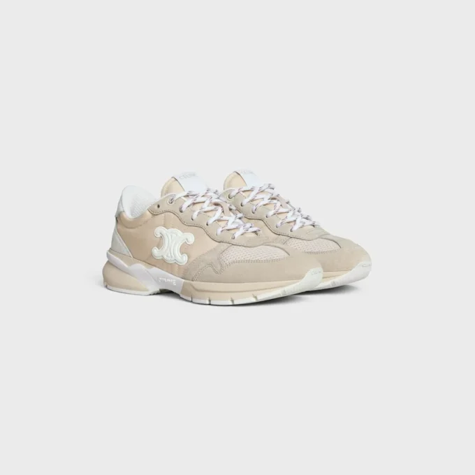 CELINE Runner Cr-04 Sneaker i nylon, mesh, kalvskinn och mocka CELINE Runner Cr-04 Sneaker i nylon, mesh, kalvskinn och mocka