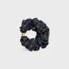 CELINE Scrunchy Rayure i siden och mässing med guldfinish