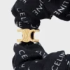 CELINE Scrunchy Rayure i siden och mässing med guldfinish