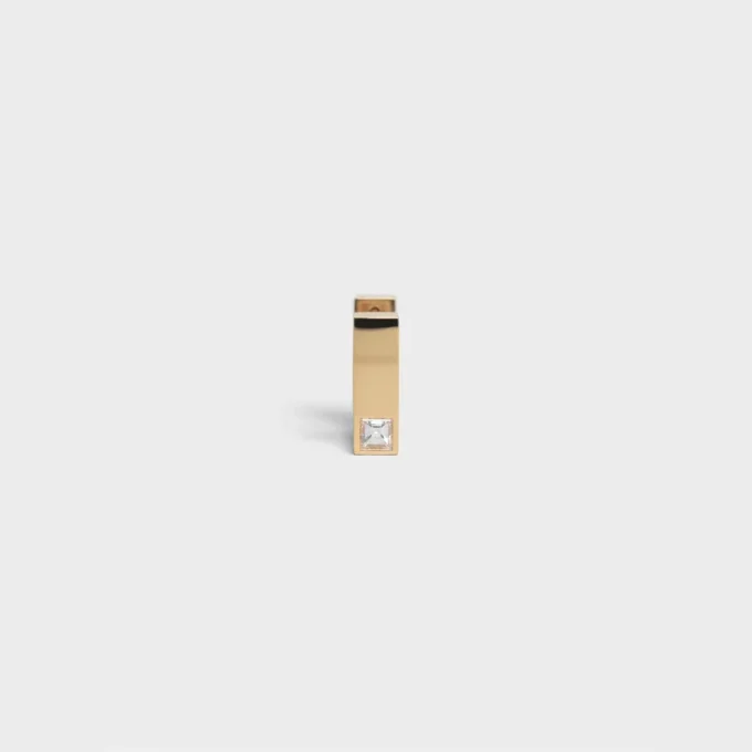 CELINE Sentimental Square örhänge i gult guld och diamant CELINE Sentimental Square örhänge i gult guld och diamant