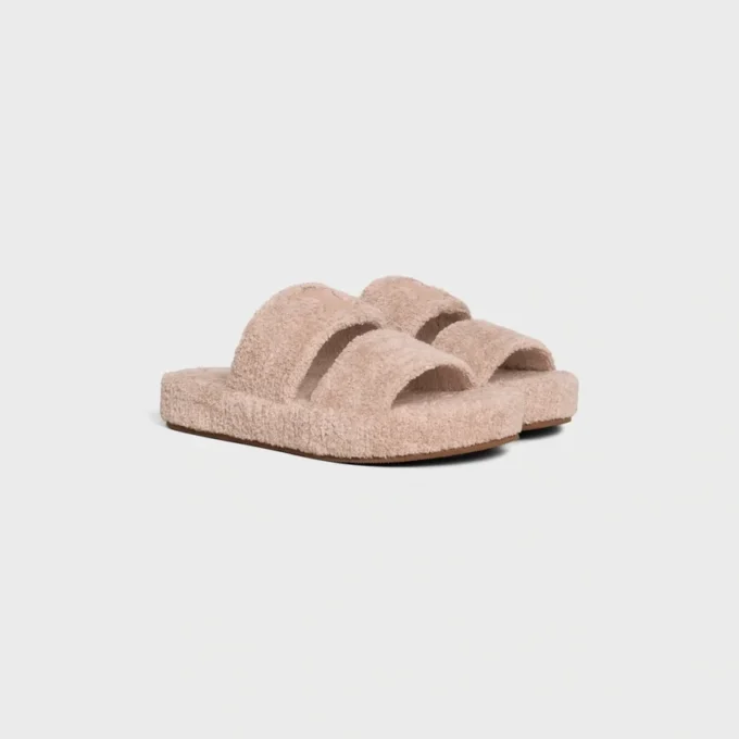 CELINE Slides Triomphe i svampväv