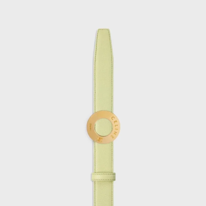 CELINE-spänne 25 mm i metall och vändbart bälte 25 mm i slätt och kornat kalvskinn