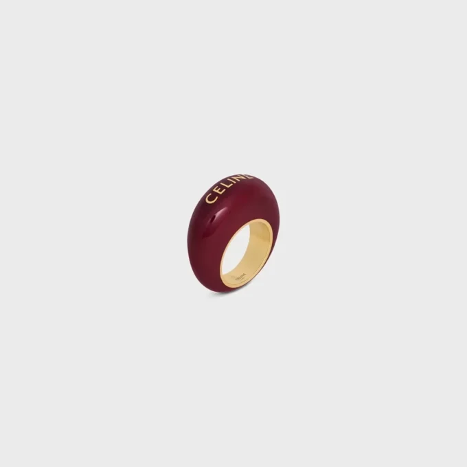 CELINE Sulky-ring i emalj och mässing med guldfinish CELINE Sulky-ring i emalj och mässing med guldfinish