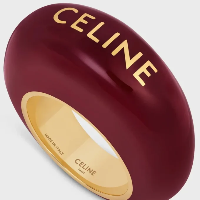 CELINE Sulky-ring i emalj och mässing med guldfinish CELINE Sulky-ring i emalj och mässing med guldfinish
