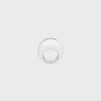 CELINE Sulky-ring i emalj och mässing med rodiumfinish