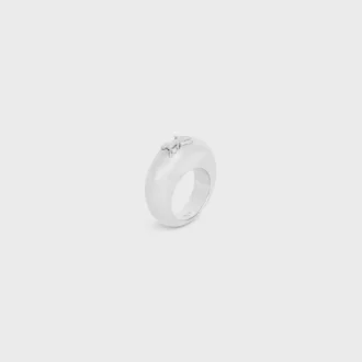 CELINE Sulky-ring i mässing med rodiumfinish
