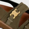 CELINE – Tippi Triomphe-sandal i mocka av kalvskinn