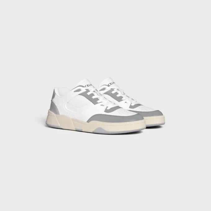 CELINE Trainer Ct-09 Låga snörskor i kalvskinn och mesh CELINE Trainer Ct-09 Låga snörskor i kalvskinn och mesh