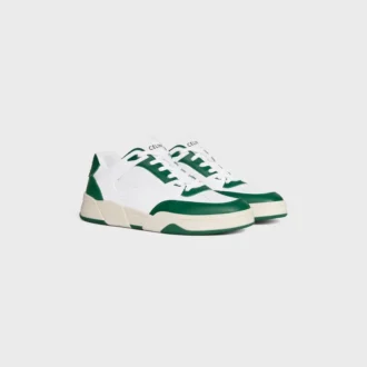 CELINE Trainer Ct-09 Låga snörskor i kalvskinn och mesh