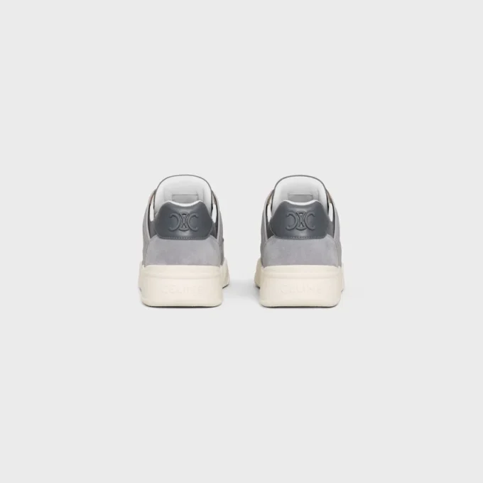 CELINE Trainer Ct-09 Låga snörskor i mocka, kalvskinn och mesh