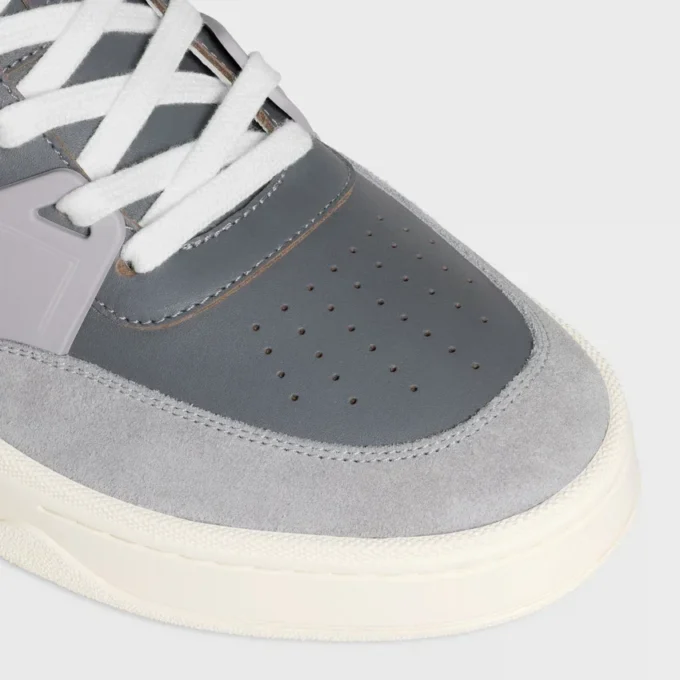 CELINE Trainer Ct-09 Låga snörskor i mocka, kalvskinn och mesh