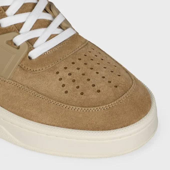 CELINE Trainer Ct-09 Låga snörskor i mocka, kalvskinn och mesh