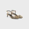CELINE Triomphe-sandal i laminerat lammskinn CELINE Triomphe-sandal i laminerat lammskinn