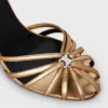CELINE Triomphe-sandal i laminerat lammskinn